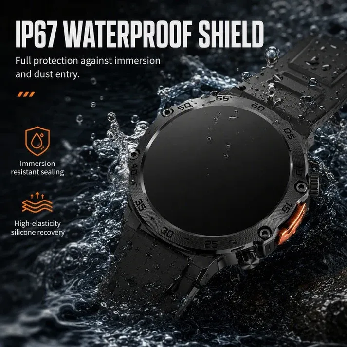 Multifunctional Outdoor Smartwatch for Sports and Fitness
