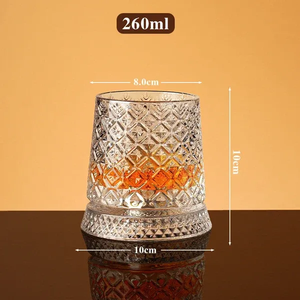 360° Rotating Whiskey Glass – Spins but never spills