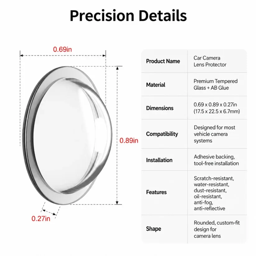 Car Camera Lens Protector-2Pcs
