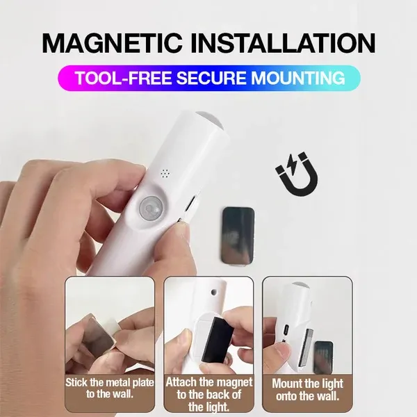 RGB Magnetic Ambient Lamp – Dimmable Colors, Strong Magnet