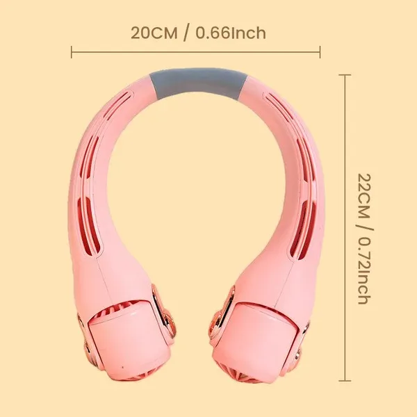 Neck Air Conditioner Fan – Ultra‑quiet, 360° rotating, 3 speeds. Hands‑free cooling, long battery