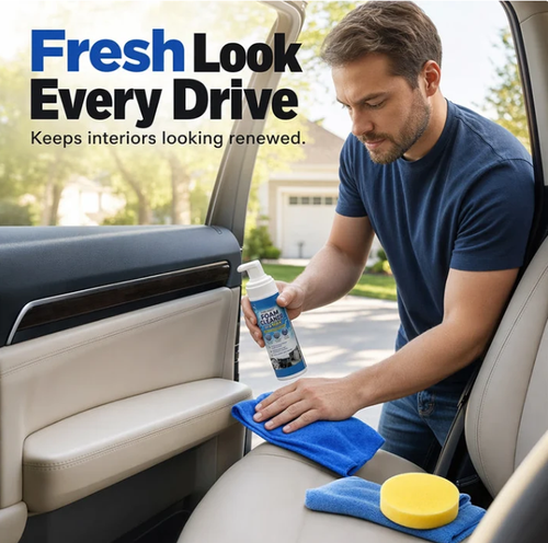 Multi-Functional Foam Cleaner for Car Interior Leather and Vinyl Restorer