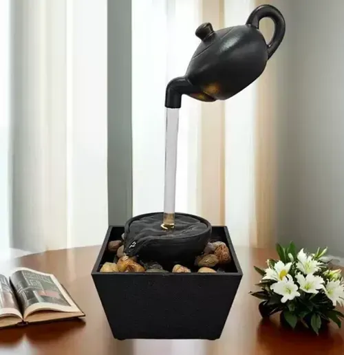 🫖 Floating Illusion Teapot Water Fountain Decor – Magical Desk Art ✨