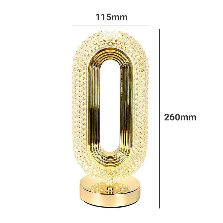 Rechargeable Luxury Crystal LED Night Light Lamp