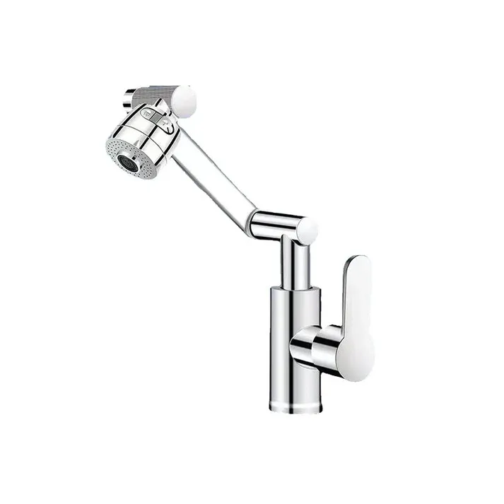 1080° Rotating Mechanical Arm Faucet+ 60cm Cold & Hot Water Inlet Hoses