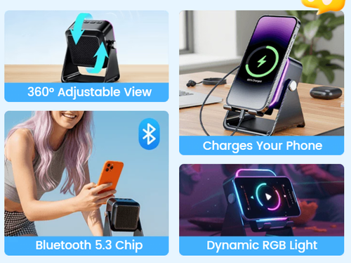 5-in-1 Instant Sync Speaker Stand