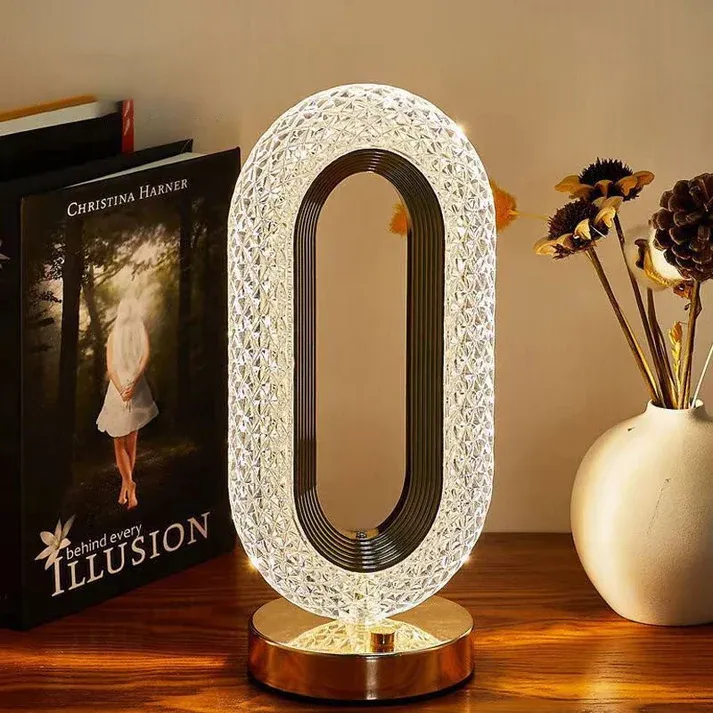 Rechargeable Luxury Crystal LED Night Light Lamp