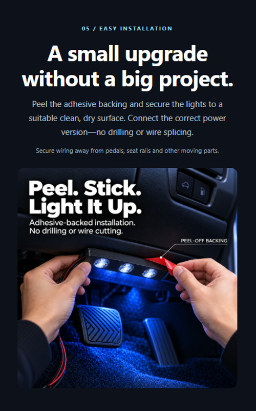 RGB Interior Lights with Remote Control