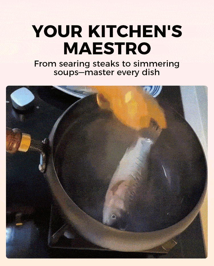 Professional-Grade Uncoated Iron Pot