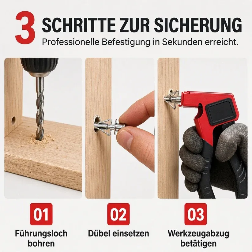 Rivet Nut Gun for Hollow Wall Anchors – Heavy-Duty, Easy Operation, Stable Fastening