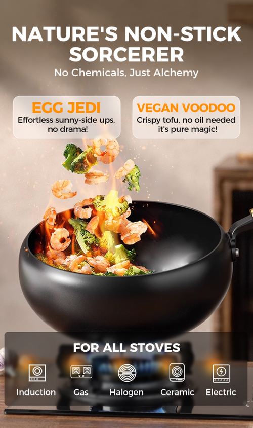Professional-Grade Uncoated Iron Pot