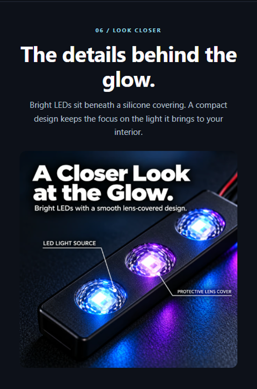 RGB Interior Lights with Remote Control