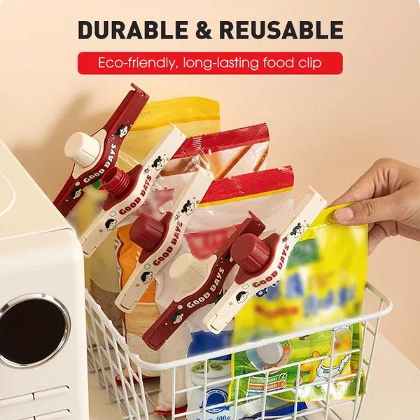 Kitchen Sealing Clip — Moisture-Proof, Double Serration, Smooth Pouring