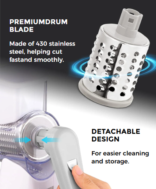 3 in 1 Rotary Grater Vegetable Slicer