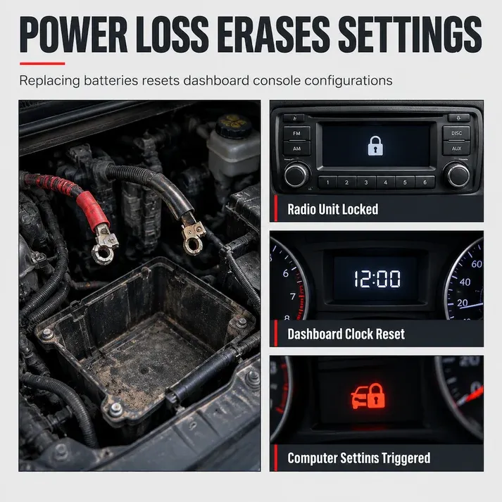 Car OBD Battery Replacement Tool and Computer Memory Saver with Digital Display Leakage Detector
