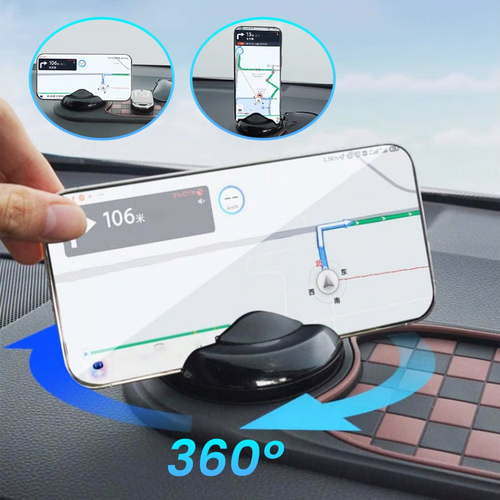 Multifunctional Car Dashboard Anti-Slip Mat, 2 in 1 Phone Holder & Temporary Parking Number Plate