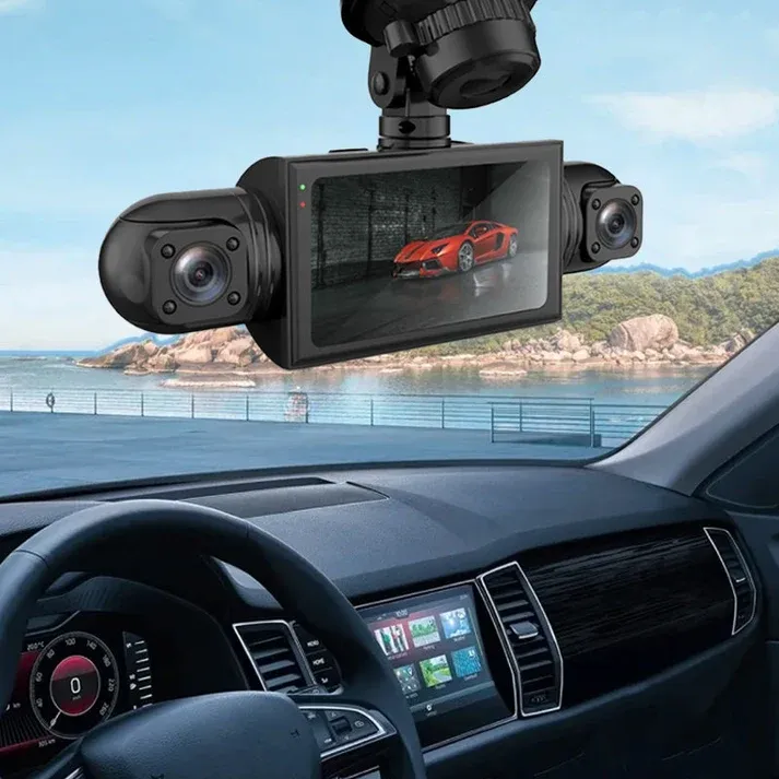 4-Channel 1080P Dash Cam Front, rear & 2 side cameras – full coverage, parking mode, G-sensor,with  64G Memory Card