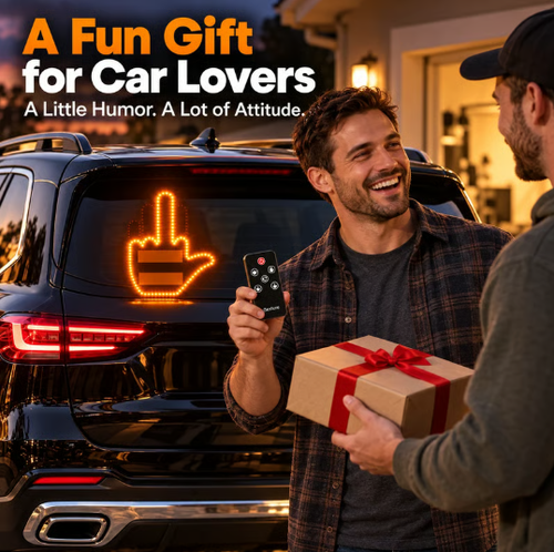 ✋LED Car Gesture Light – Wireless Remote-Controlled LED Hand Sign