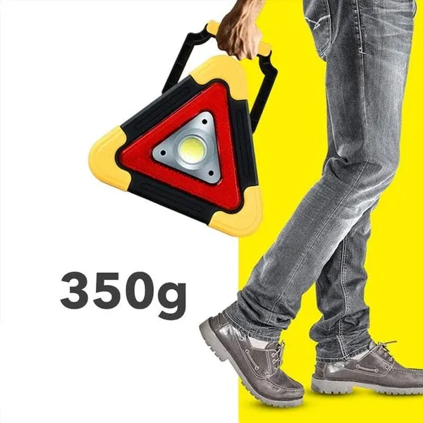 3-IN-1 solar emergency triangle warning light at the roadside