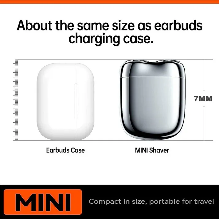 New Upgrade Pocket Shaver USB Mini Shavers for Men Rechargeable Waterproof Compact Electric Razor for Home, Car, Travel