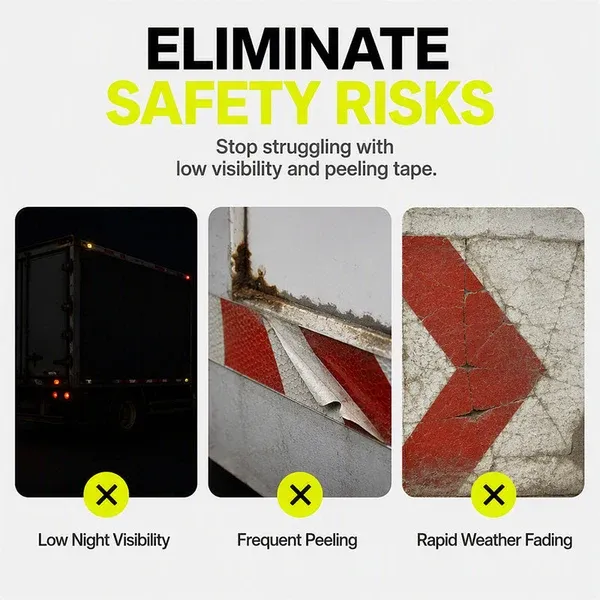 🔦 High-Visibility Arrow Reflective Tape – 5m Waterproof Self-Adhesive Safety Strip with Prismatic Reflectivity🚗✨