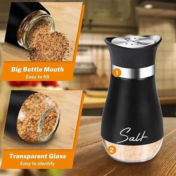 Stainless Steel Spice Shaker, Small Penguin Seasoning Bottle for Salt & Pepper