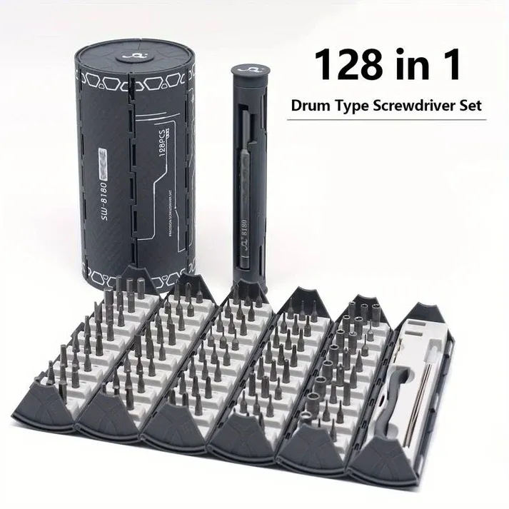 🪛128-in-1 Precision Screwdriver Set Disassembly And Repair Tool Multi-function Manual Screwdriver Book Set
