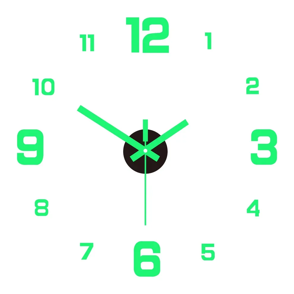 3D DIY Luminous Acrylic Wall Clock Set