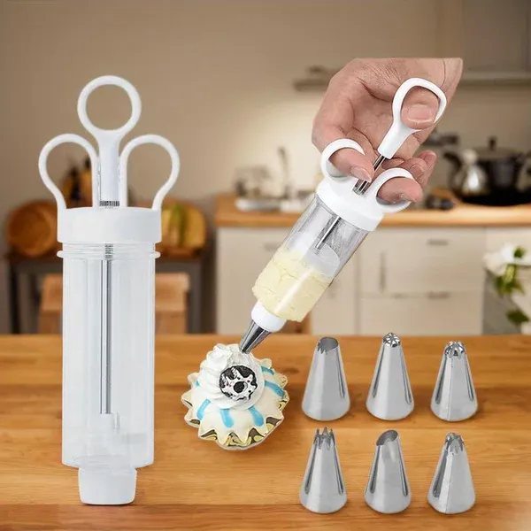 Stainless Steel Cake Decorating Gun Kit