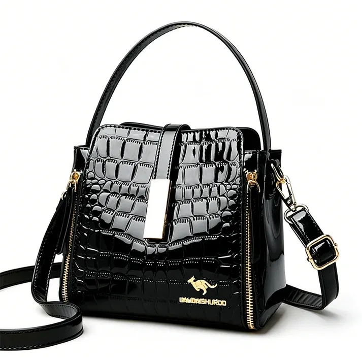 🏆LAST DAY SALE 50% OFF🔥Glossy Crocodile Pattern Women's Handbag