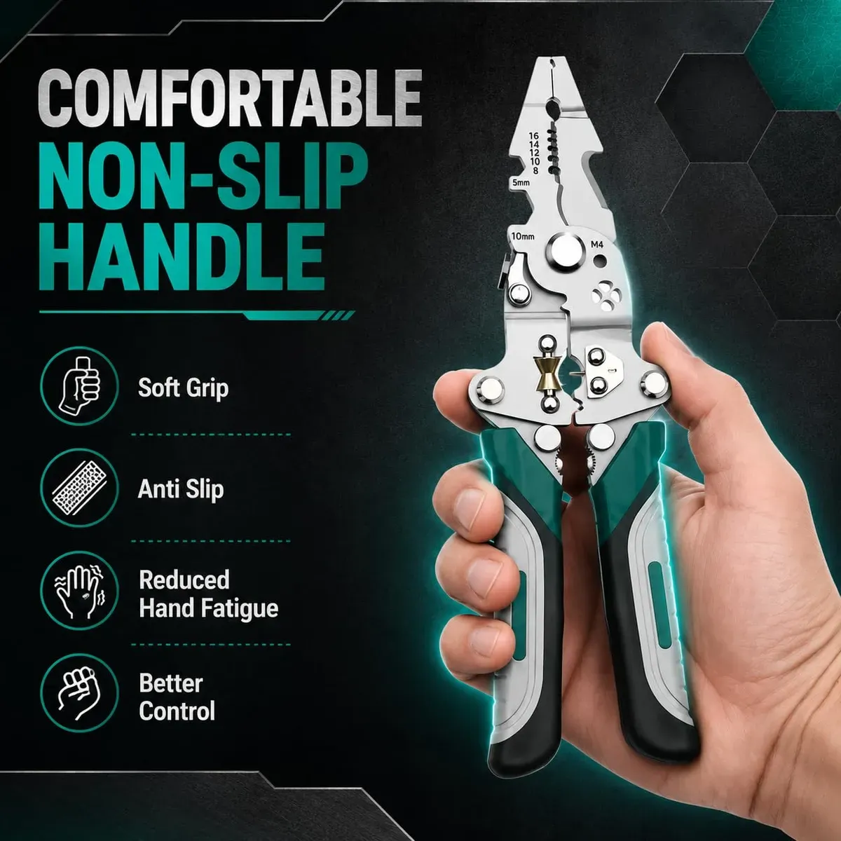 18 In 1 Wire Stripper Cutter Tool  Multifunctional Foldable Electrical Pliers With Crimper, Cutter & Stripper Less