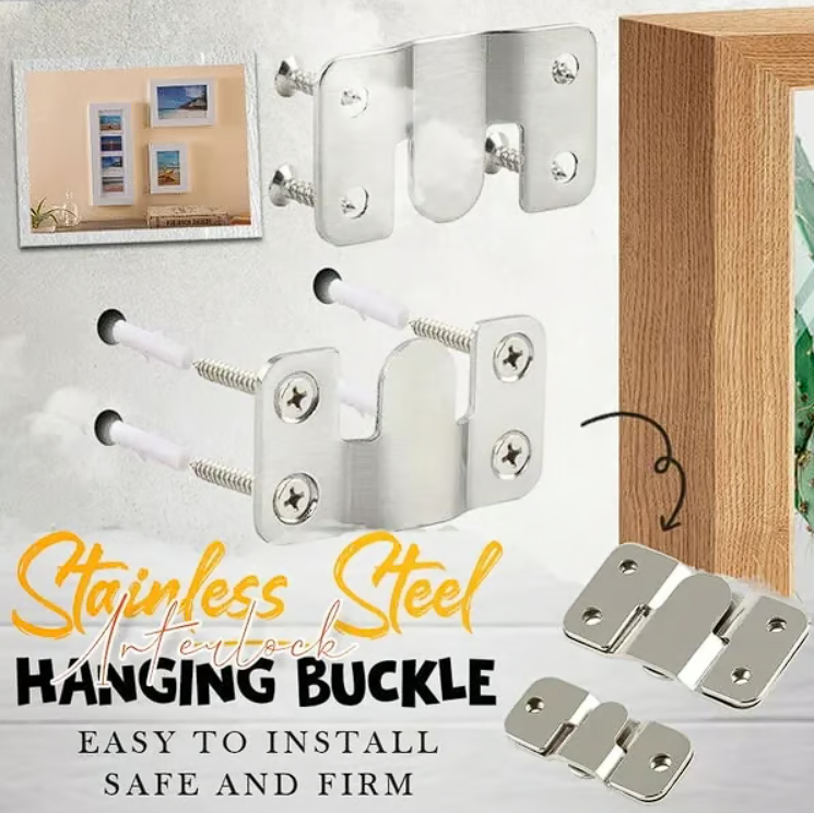 20 Pairs Stainless Steel Interlock Hanging Buckle Equipped with 80 Steel Screws