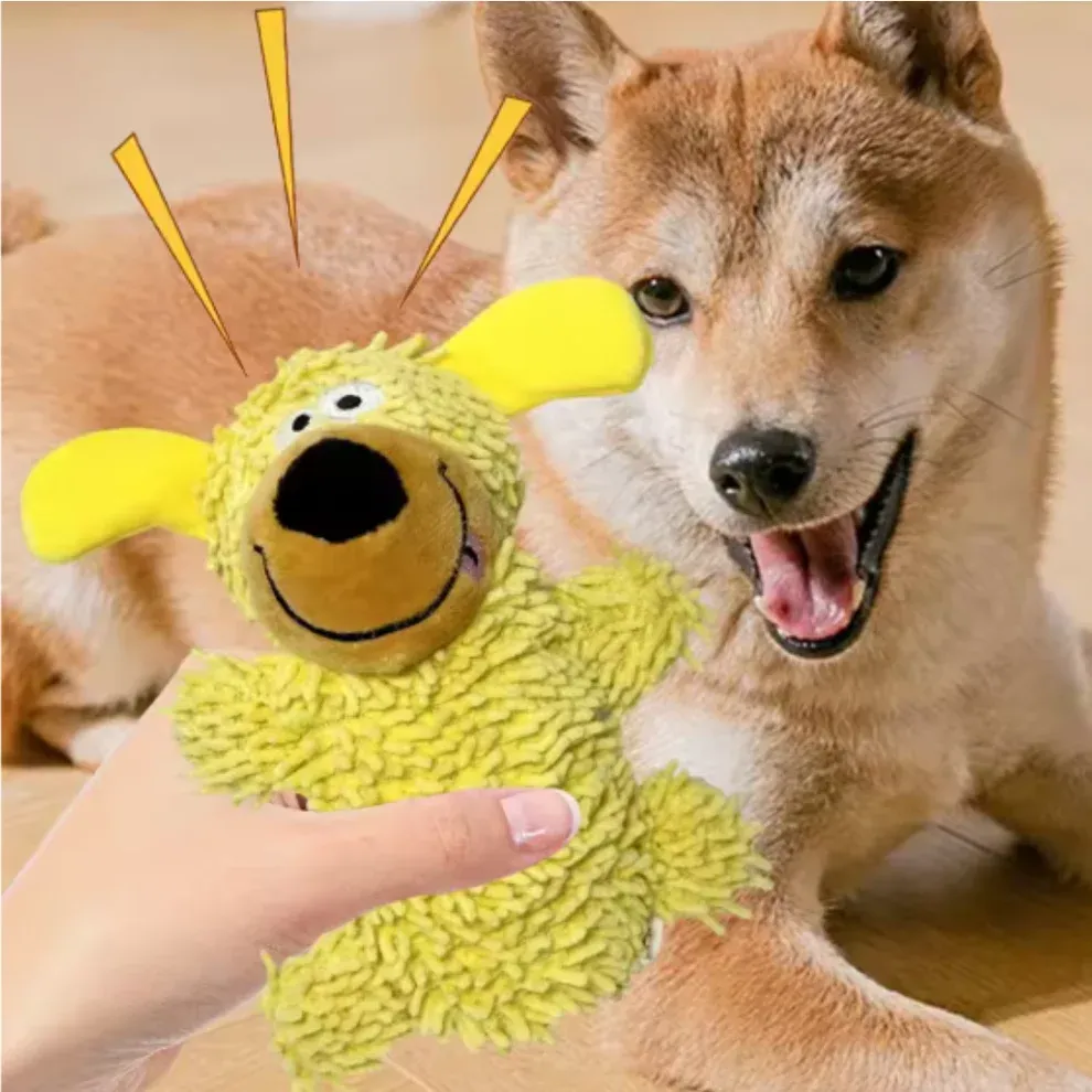 Colorful Squeaky Dog Teeth Cleaning Chew Toy