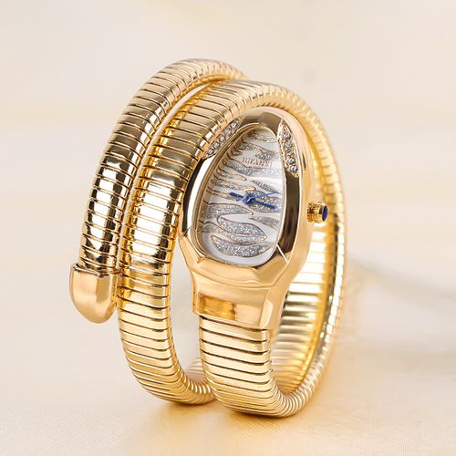 Snake-shaped bracelet quartz watch