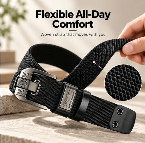 Unisex Minimalist Stylish Waistband - Buckle-Free Men's Belt, Holeless Strap