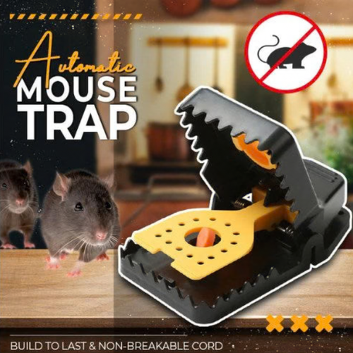 utomatic Sensitive Mousetrap‑Multi‑Tooth Reusable Mouse Trap, Heavy‑Duty Quick‑Snap Rodent Catcher for Home, Garage & Warehouse, 2 Pack