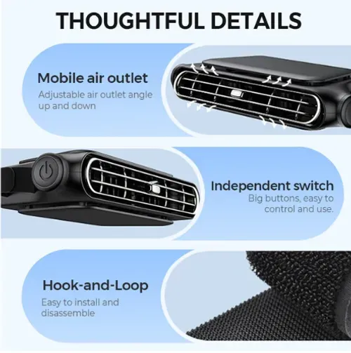 Cross-border new car twin-turbine wind car seat fan