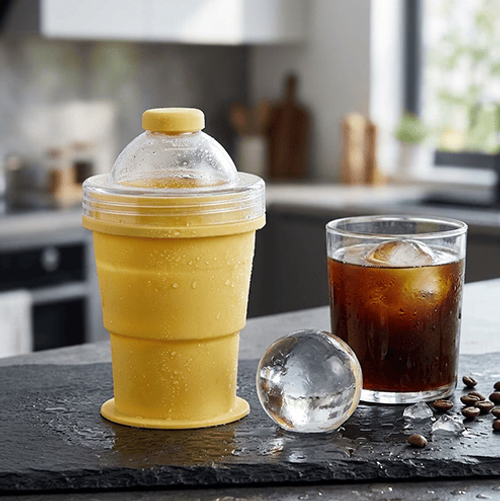 2-in-1 Collapsible Ice Ball Maker Cup