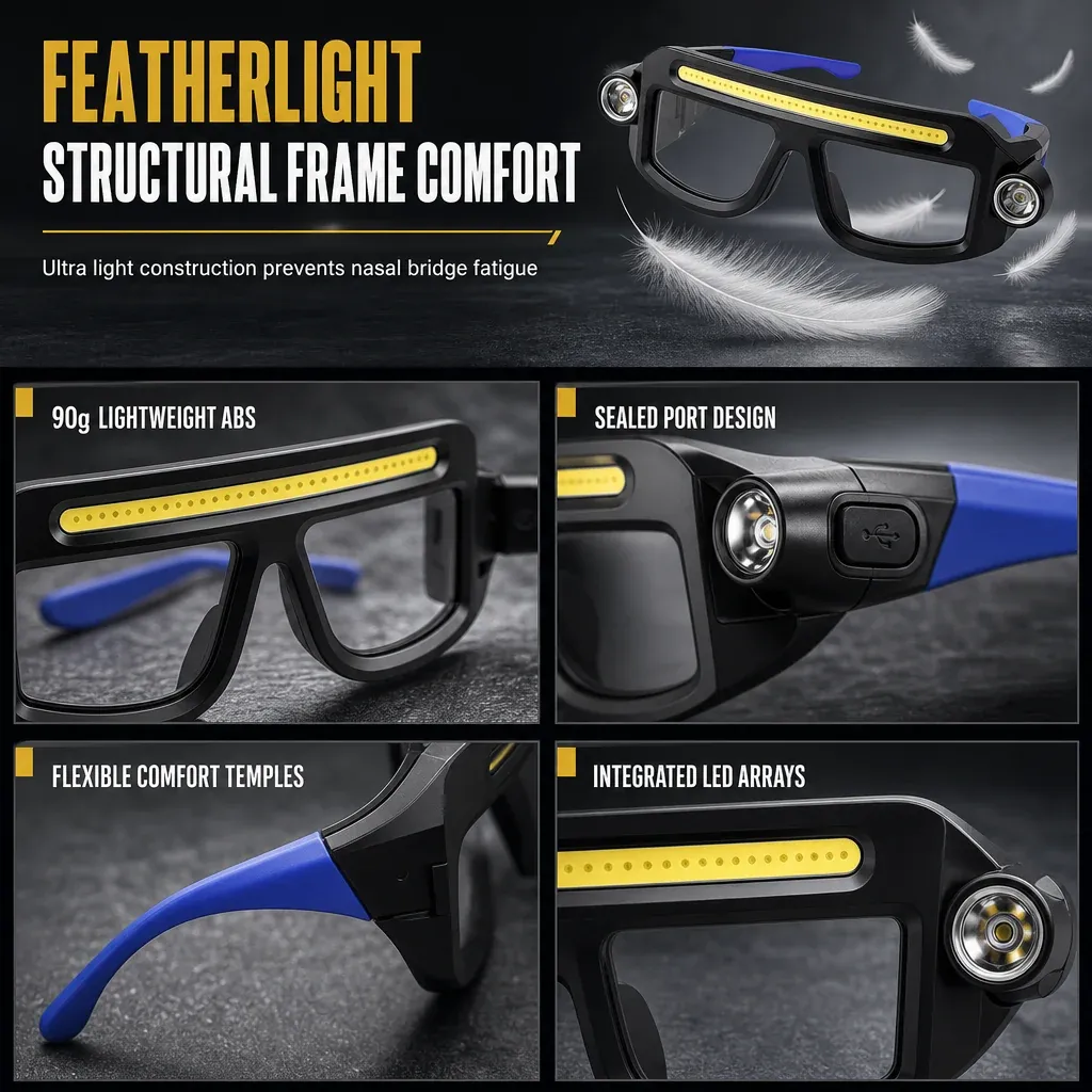 Dual Beam Rechargeable Glasses Light