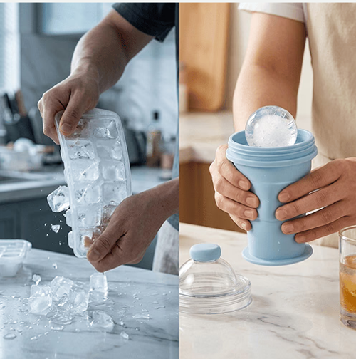 2-in-1 Collapsible Ice Ball Maker Cup