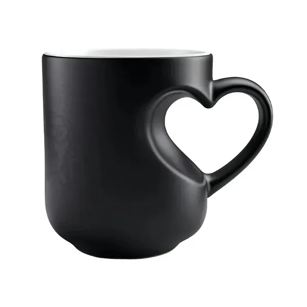 color Changing Heart Handle Ceramic Mug