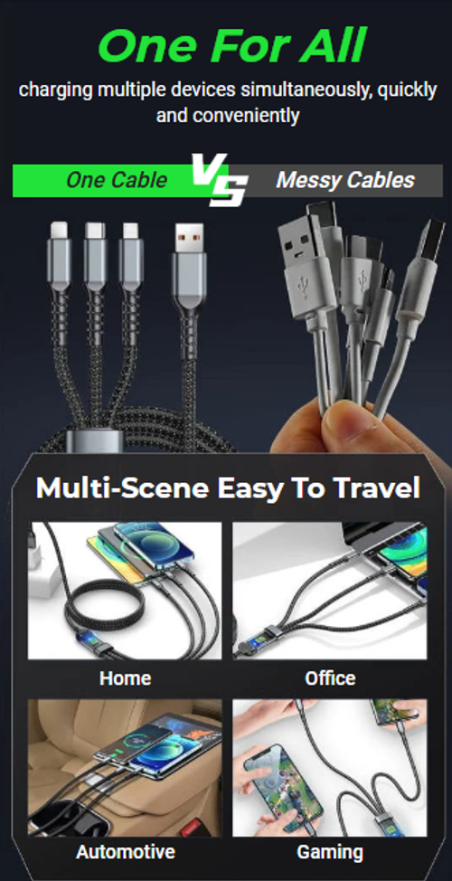 3 in 1 Charging cable