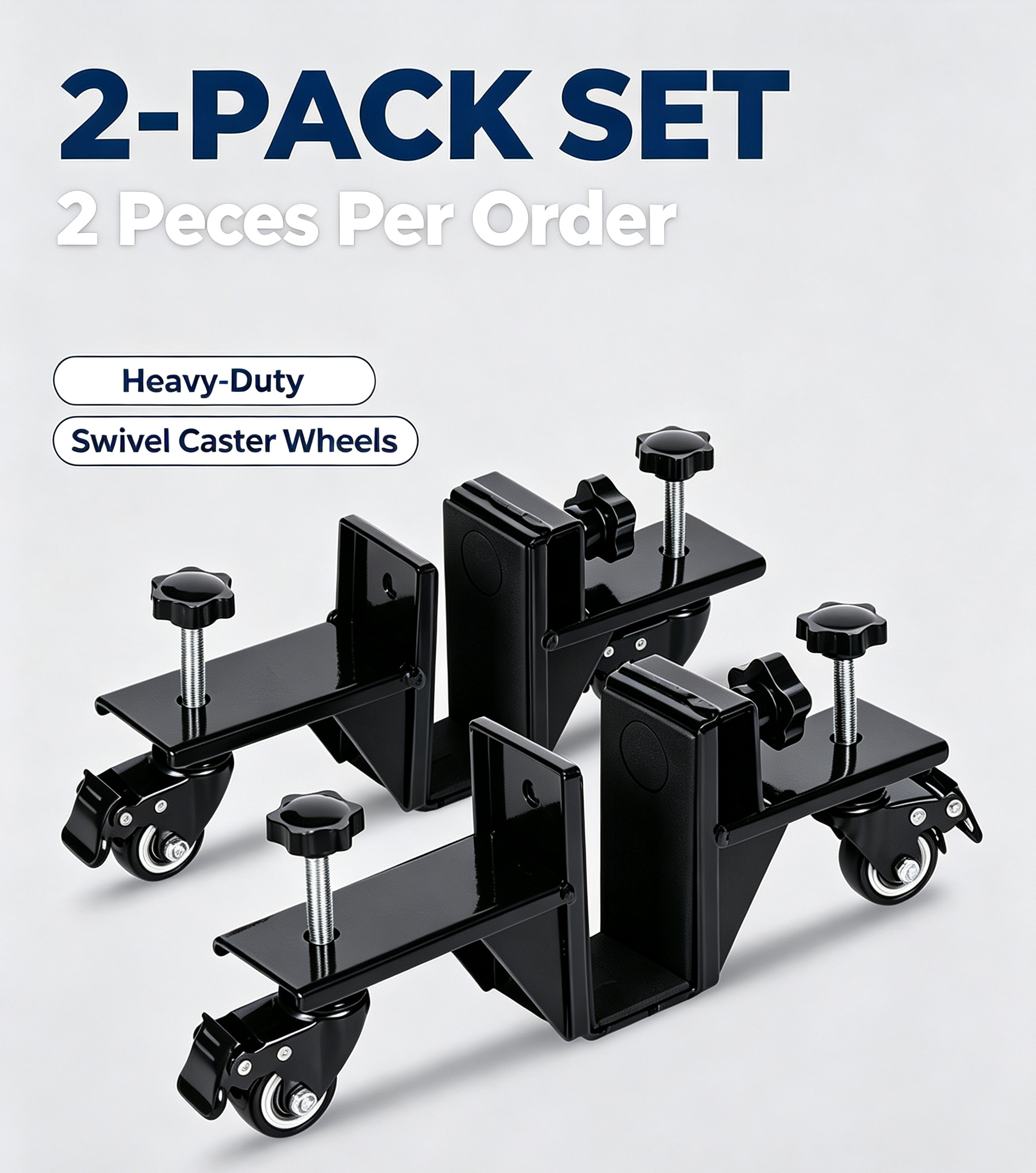 Adjustable Height Board Dolly 2‑Pack, Heavy‑Duty Door Panel Mover with Swivel Caster Wheels, for Drywall, Glass, Large Sheet Material Transport