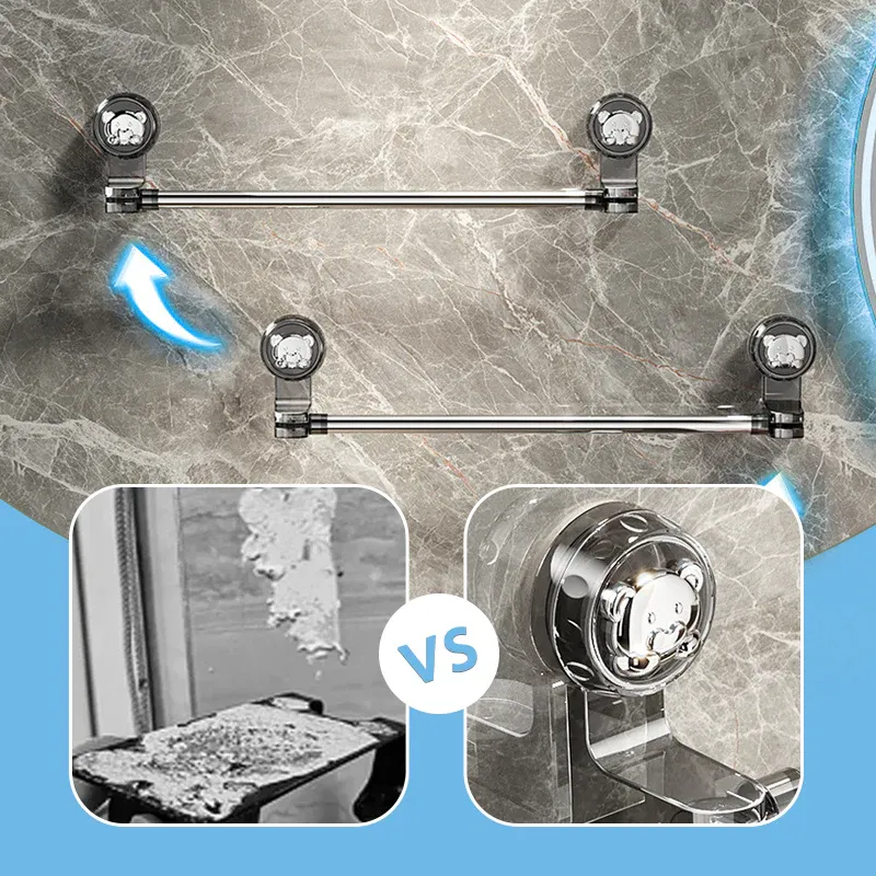 Light Luxury No-Punch - Retractable Suction Cup Towel Bar