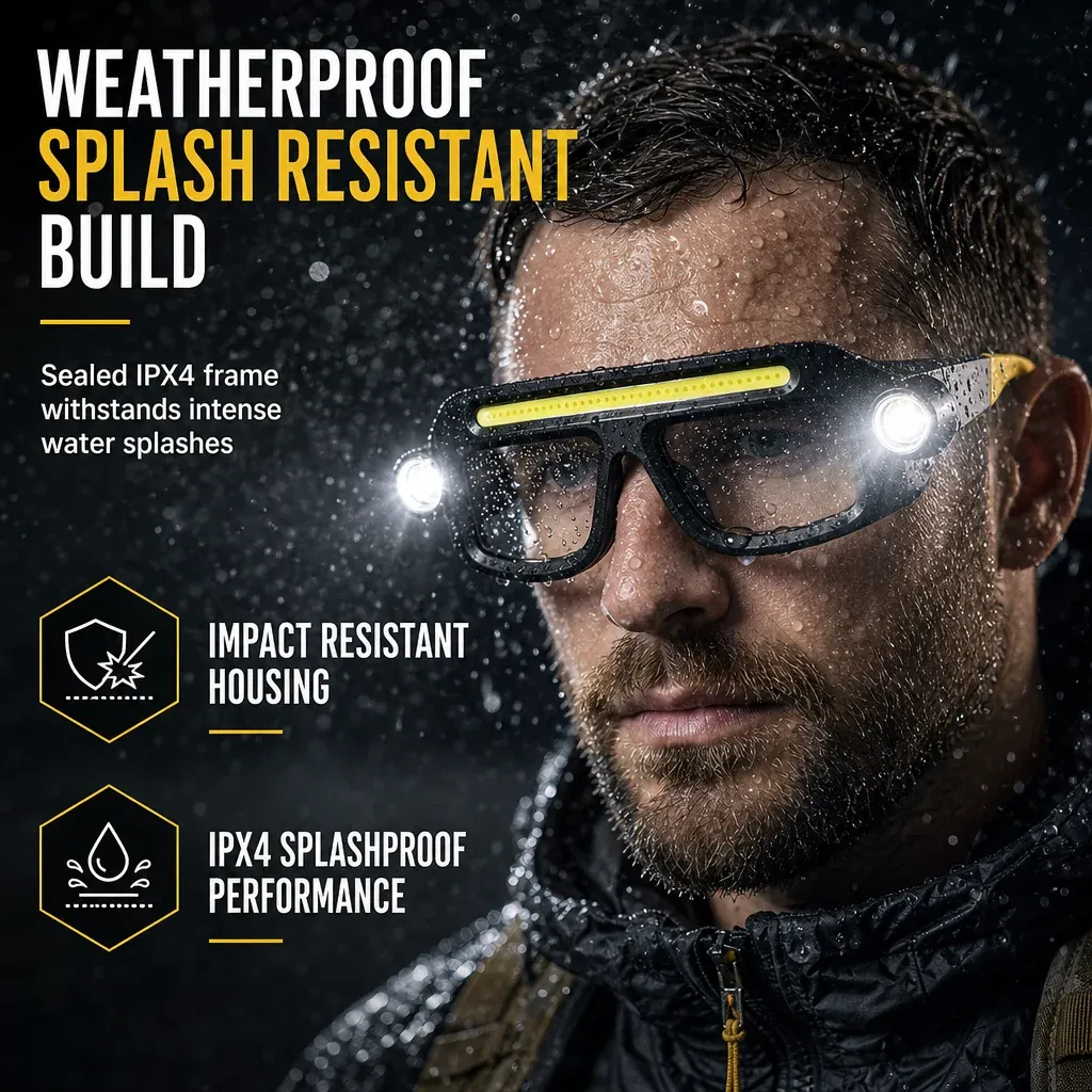 Dual Beam Rechargeable Glasses Light