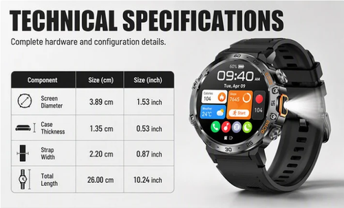 Multifunctional Outdoor Smartwatch for Sports and Fitness