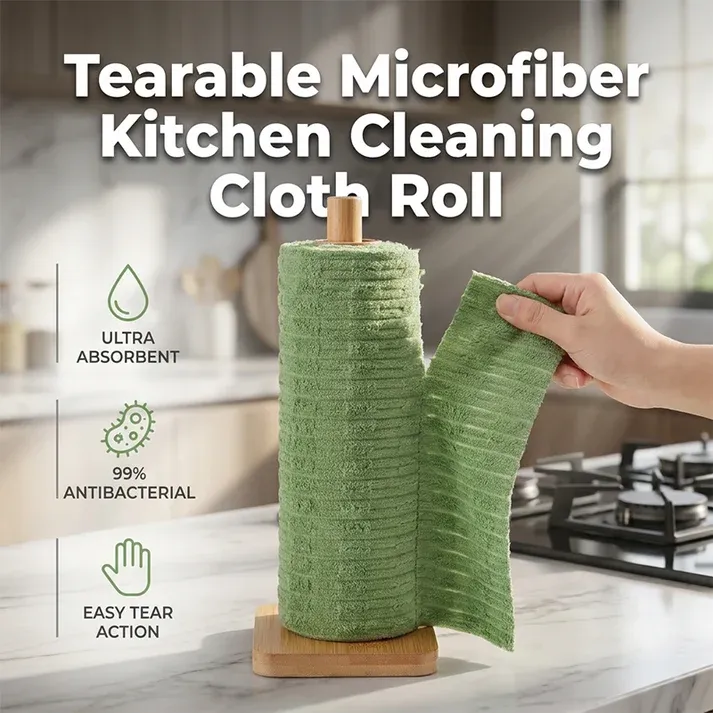 Disposable Tear-Off Cleaning Cloth Roll – Grab, Wipe, Toss!