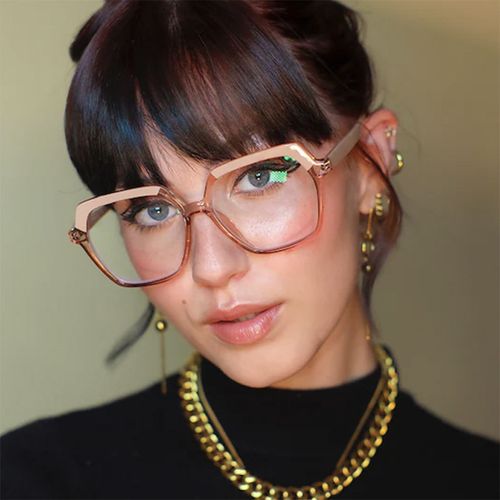 European and American color matching irregular flat glasses new fashion glasses frame personality glasses frame trend