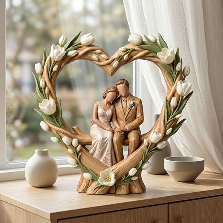 Boda personalizada pareja corazón placas de madera-romántico regalo de aniversario