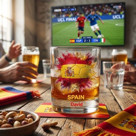 Copa de whisky Bandera de fútbol personalizada